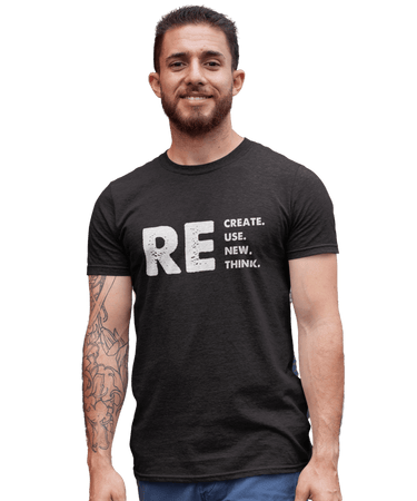 Recreate, Reuse, Renew, Rethink Unisex T-Shirt For Men 8Ball